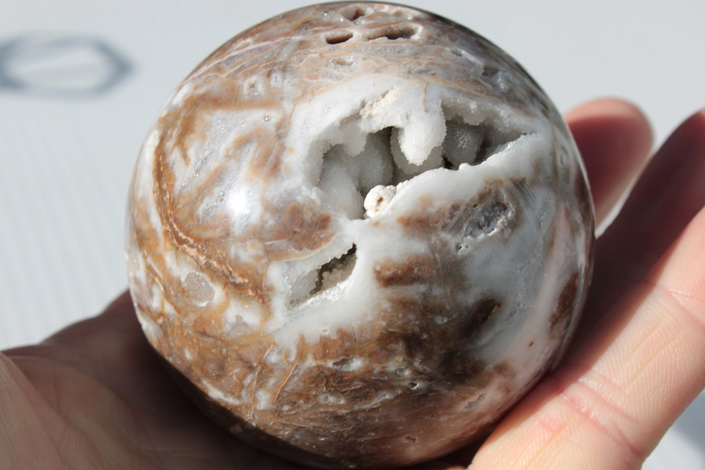 Sphalerite druzy geode crystal sphere 392g Rocks and Things