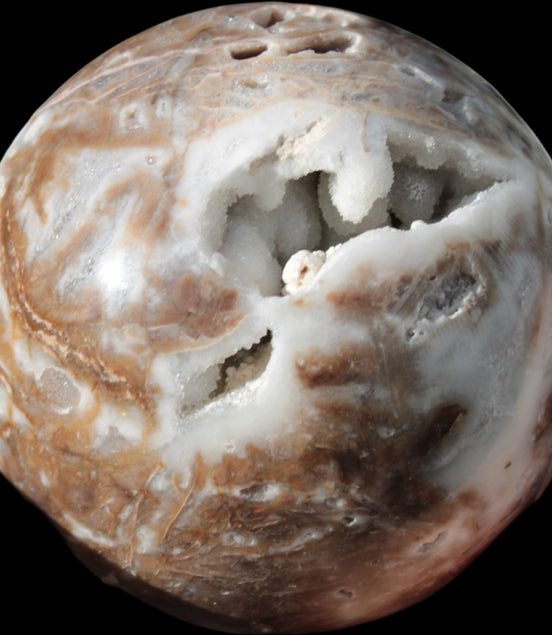 Sphalerite drusy geode crystal sphere  392g in sunlight - Rocks and Things Store