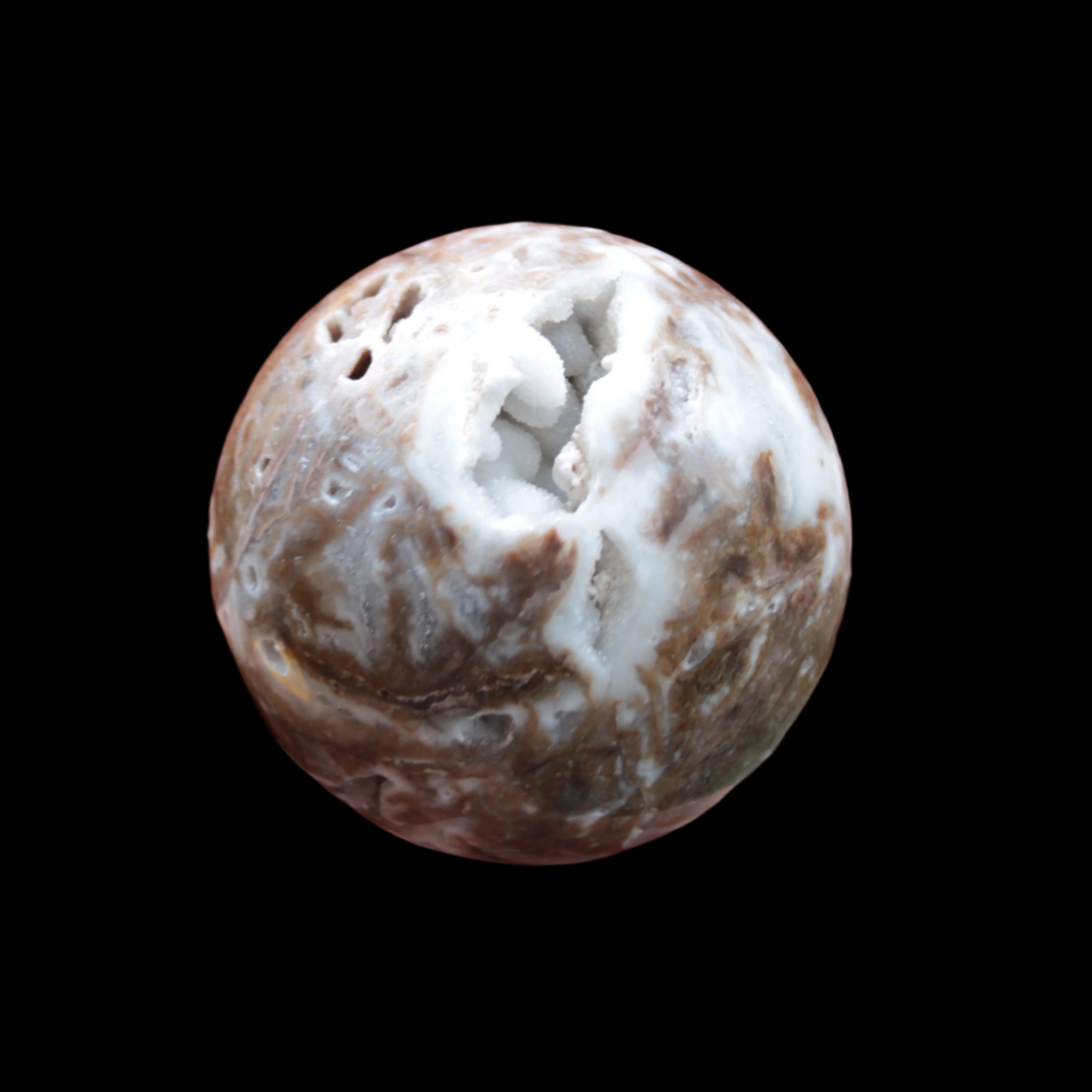 Sphalerite drusy geode crystal sphere  392g in sunlight - Rocks and Things Store