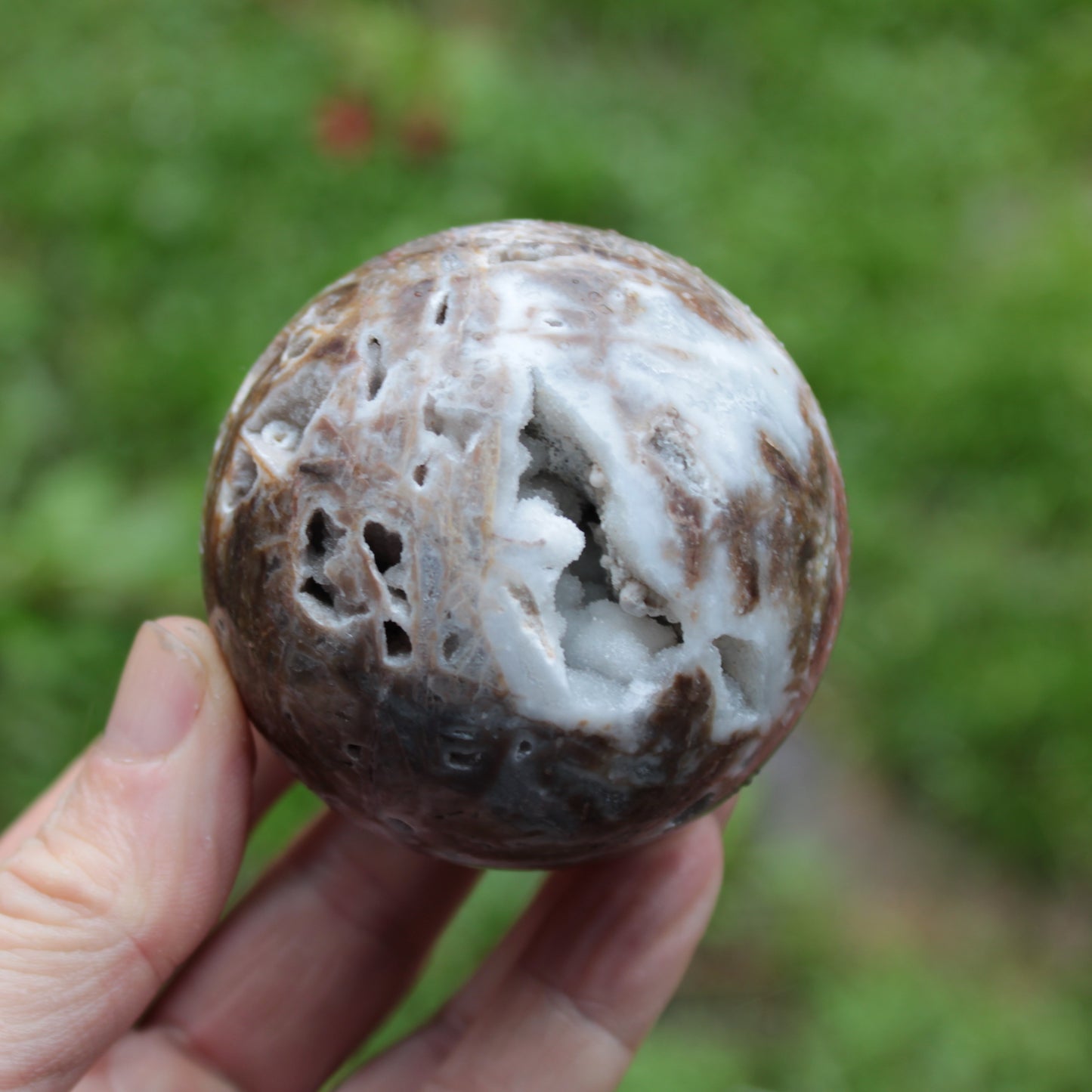 Sphalerite druzy geode crystal sphere 392g Rocks and Things