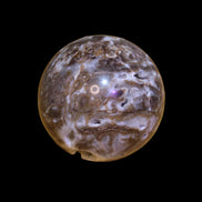 Sphalerite drusy geode crystal sphere  392g in LED light - Rocks and Things Store