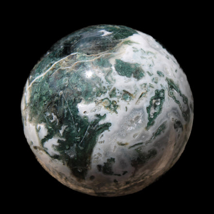 Moss Agate sphere 414g - Rocks and Things Store