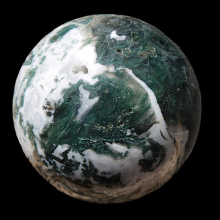 Moss Agate sphere 414g - Rocks and Things Store