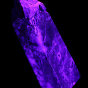 Sphalerite geode obelisk 105g in UV light - Rocks and Things Store