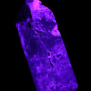 Sphalerite geode obelisk 105g in UV light - Rocks and Things Store