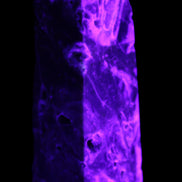 Sphalerite geode obelisk 105g in UV light - Rocks and Things Store