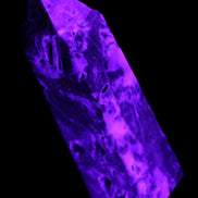 Sphalerite geode obelisk 105g in UV light - Rocks and Things Store