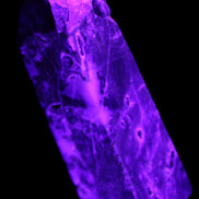 Sphalerite geode obelisk 105g in UV light - Rocks and Things Store