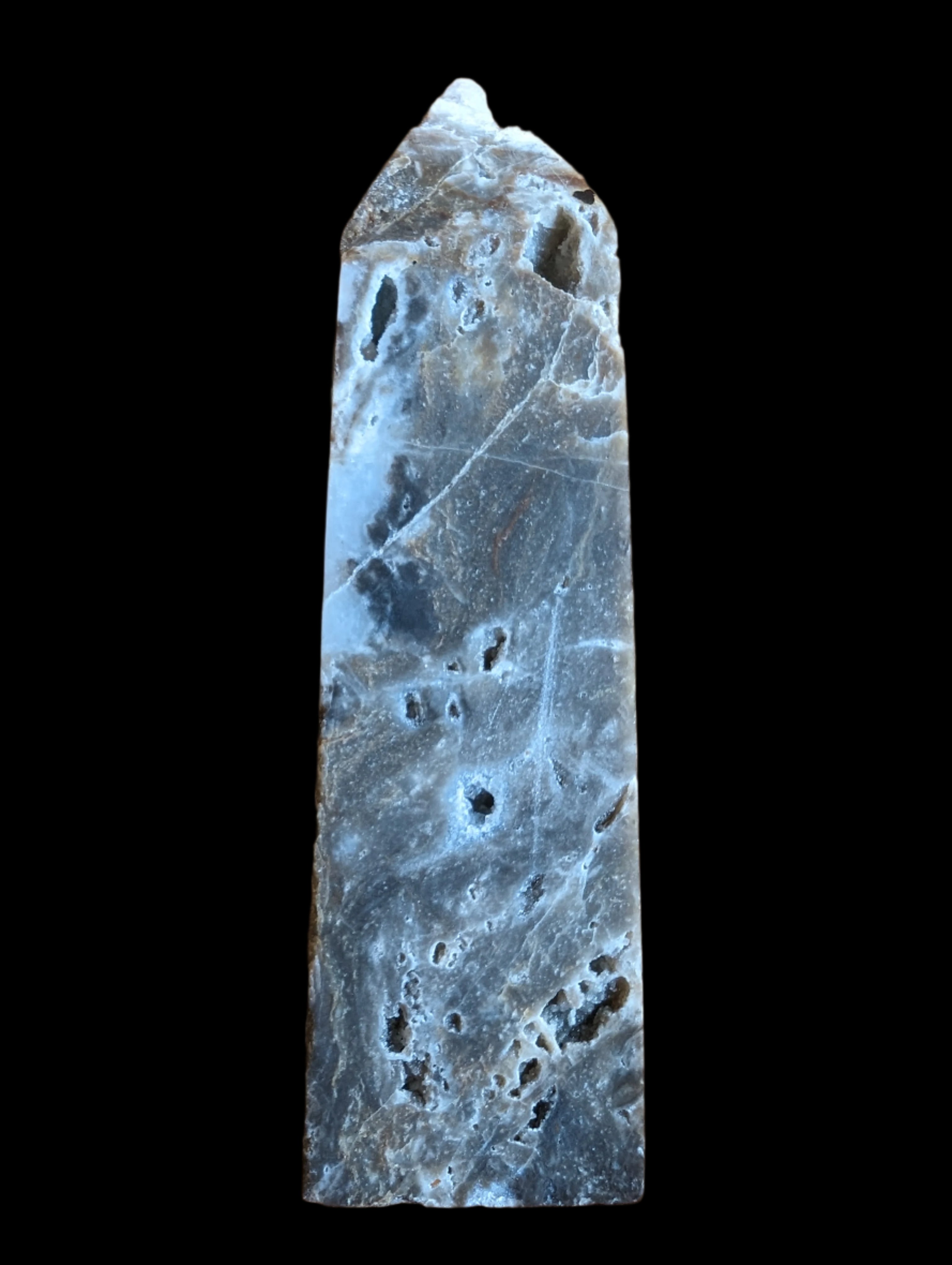 Sphalerite geode obelisk 105g in sunlight - Rocks and Things Store