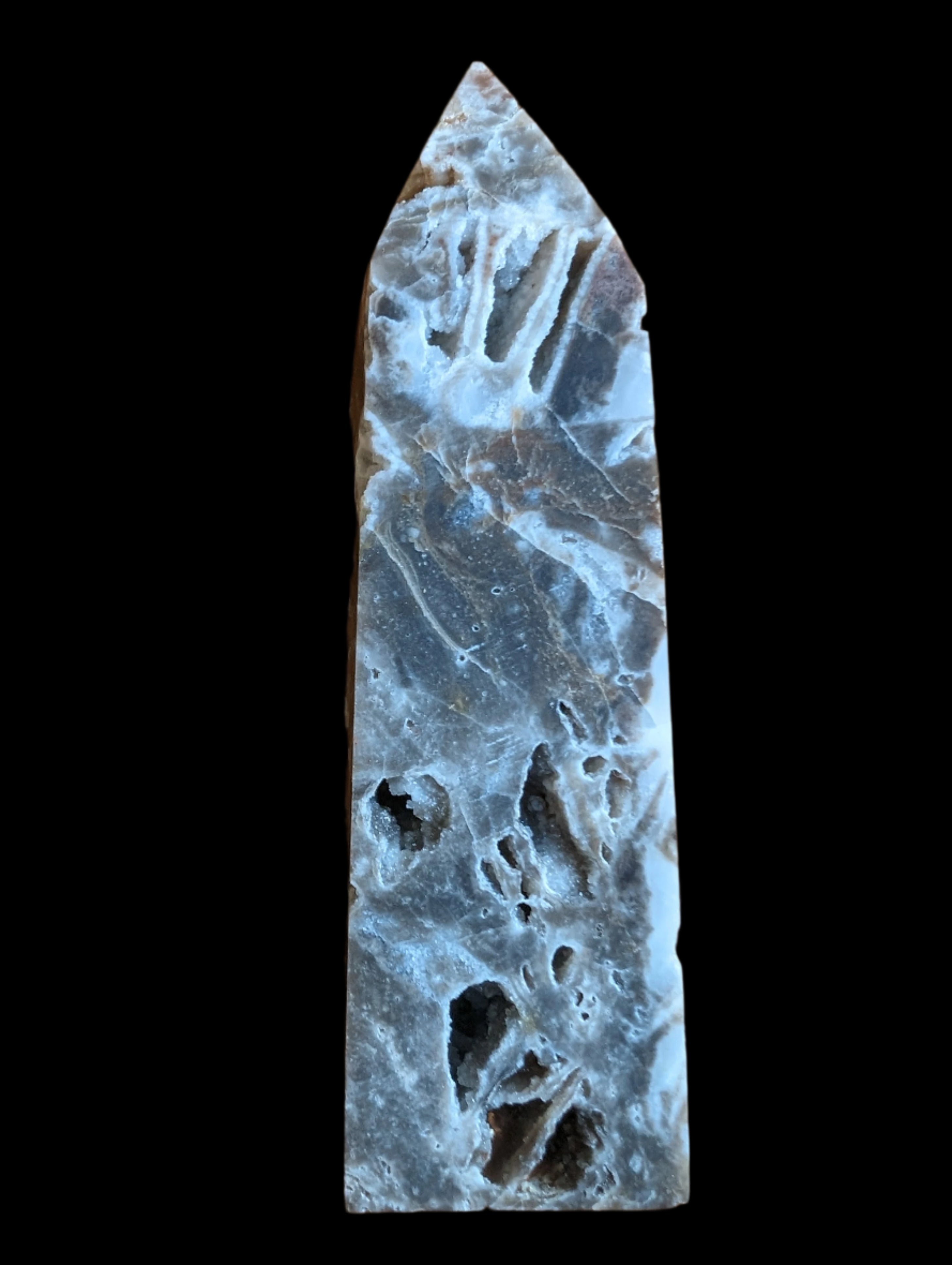 Sphalerite geode obelisk 105g in sunlight - Rocks and Things Store