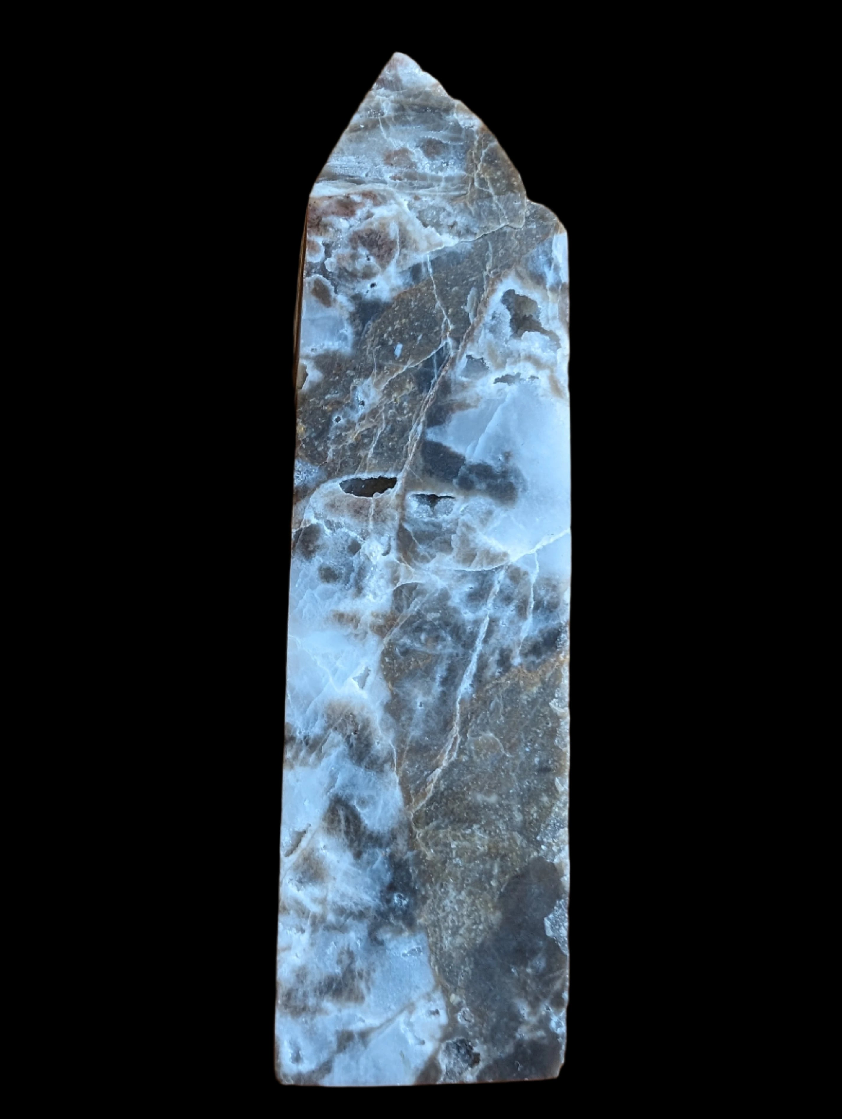 Sphalerite geode obelisk 105g in sunlight - Rocks and Things Store