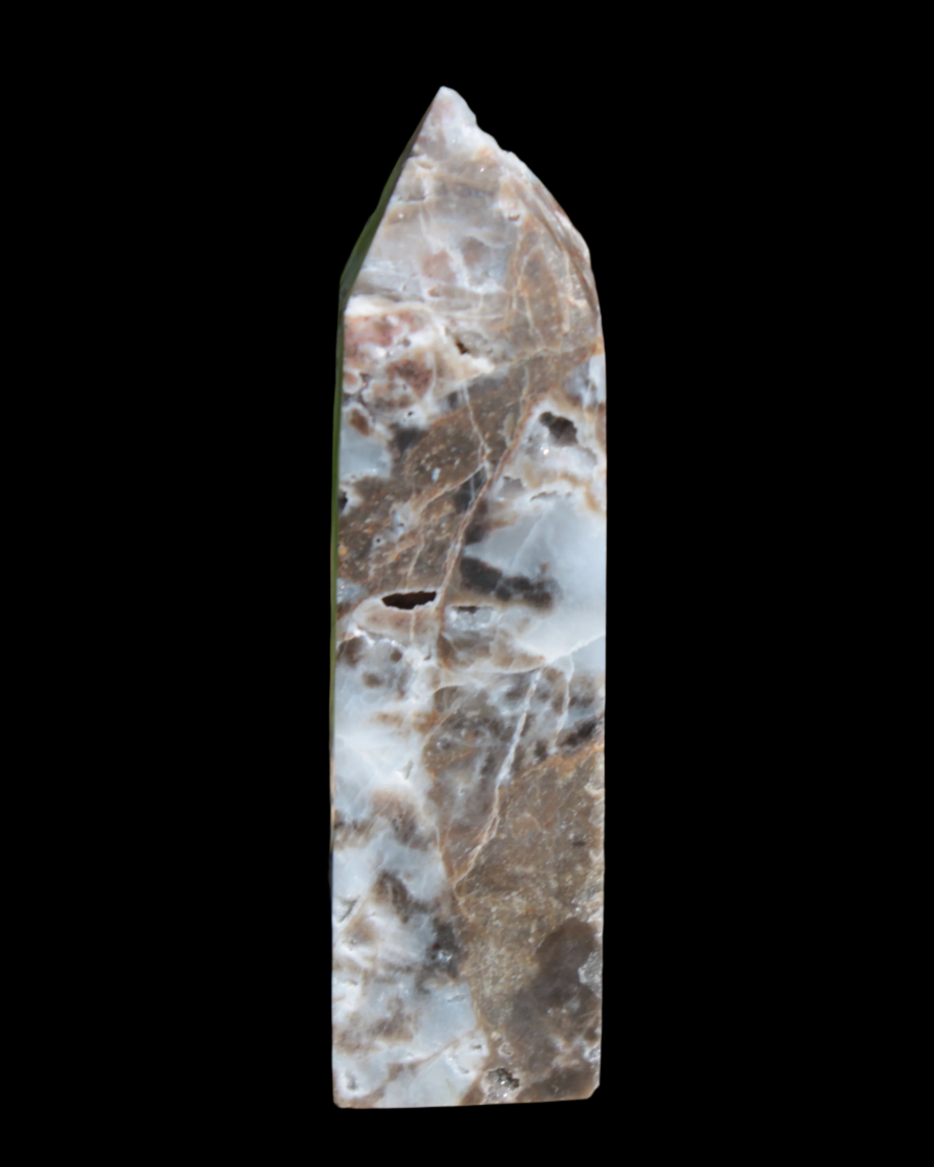 Sphalerite geode obelisk 105g in sunlight - Rocks and Things Store