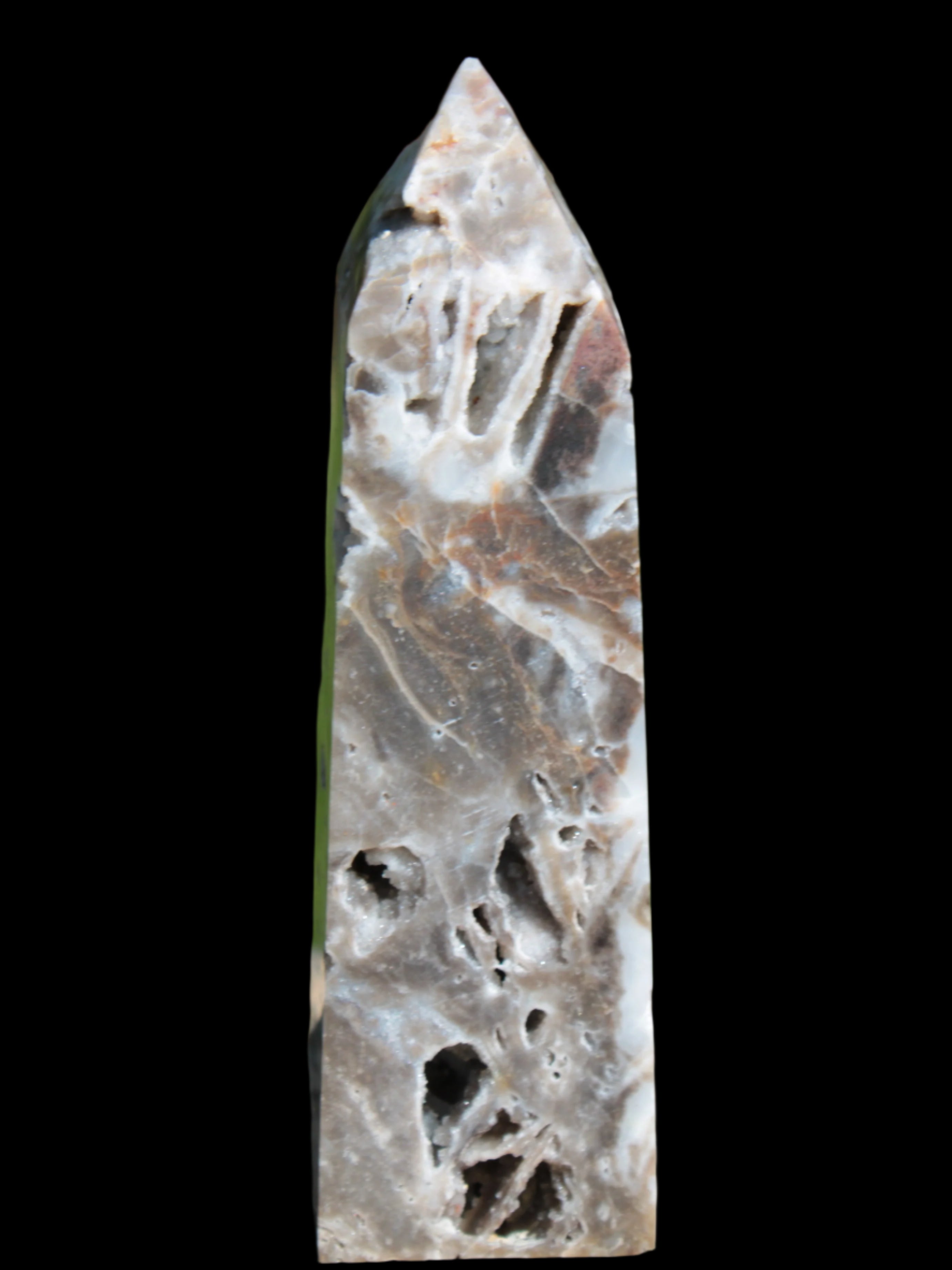 Sphalerite geode obelisk 105g in sunlight - Rocks and Things Store