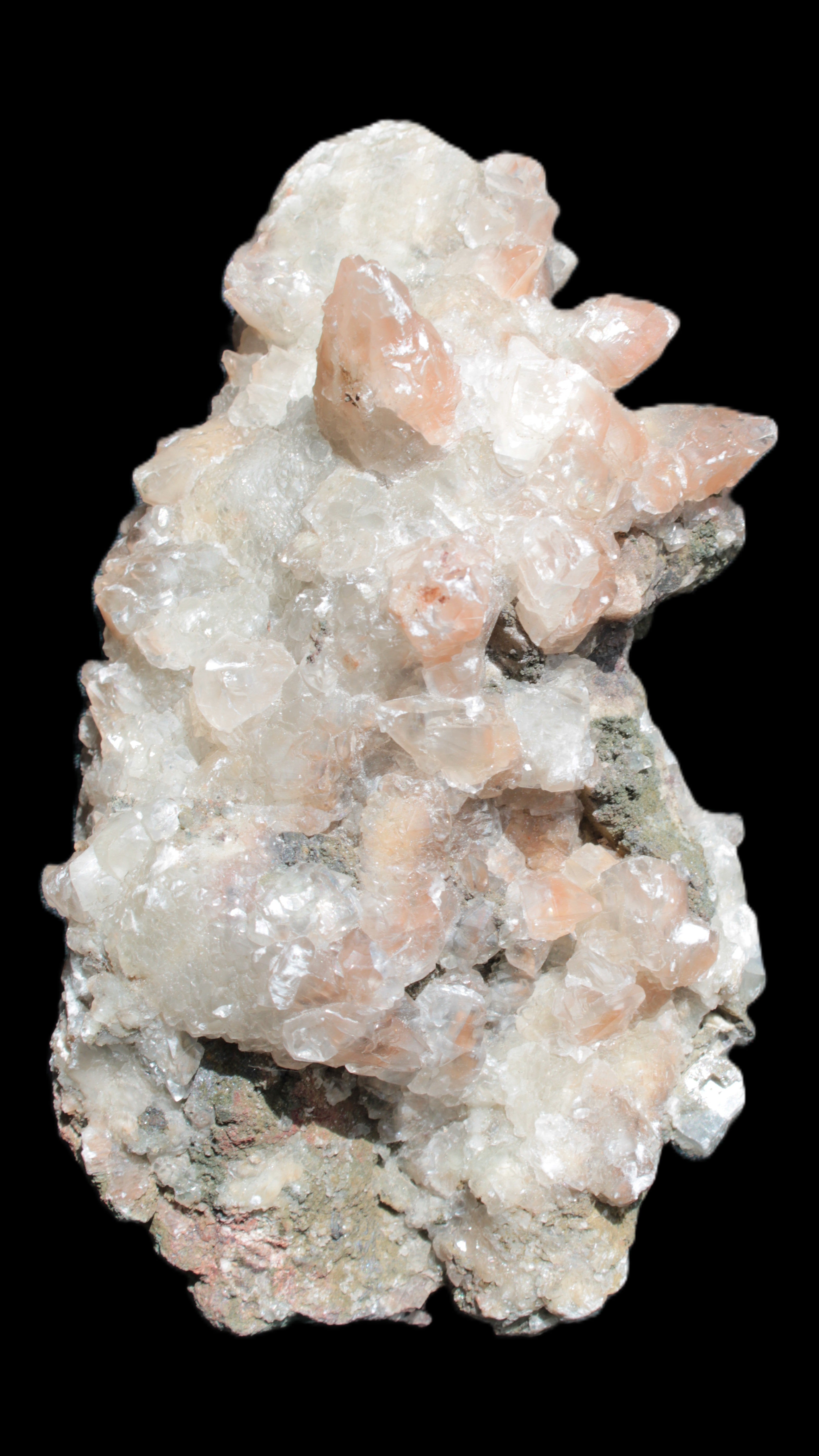Quartz Paragenesis crystal cluster 132*75*43mm 343g in sunlight