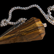 Tigers Eye faceted dowsing pendulum 14.5g Rocks and Things