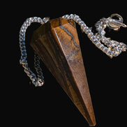 Tigers Eye faceted dowsing pendulum 14.5g Rocks and Things