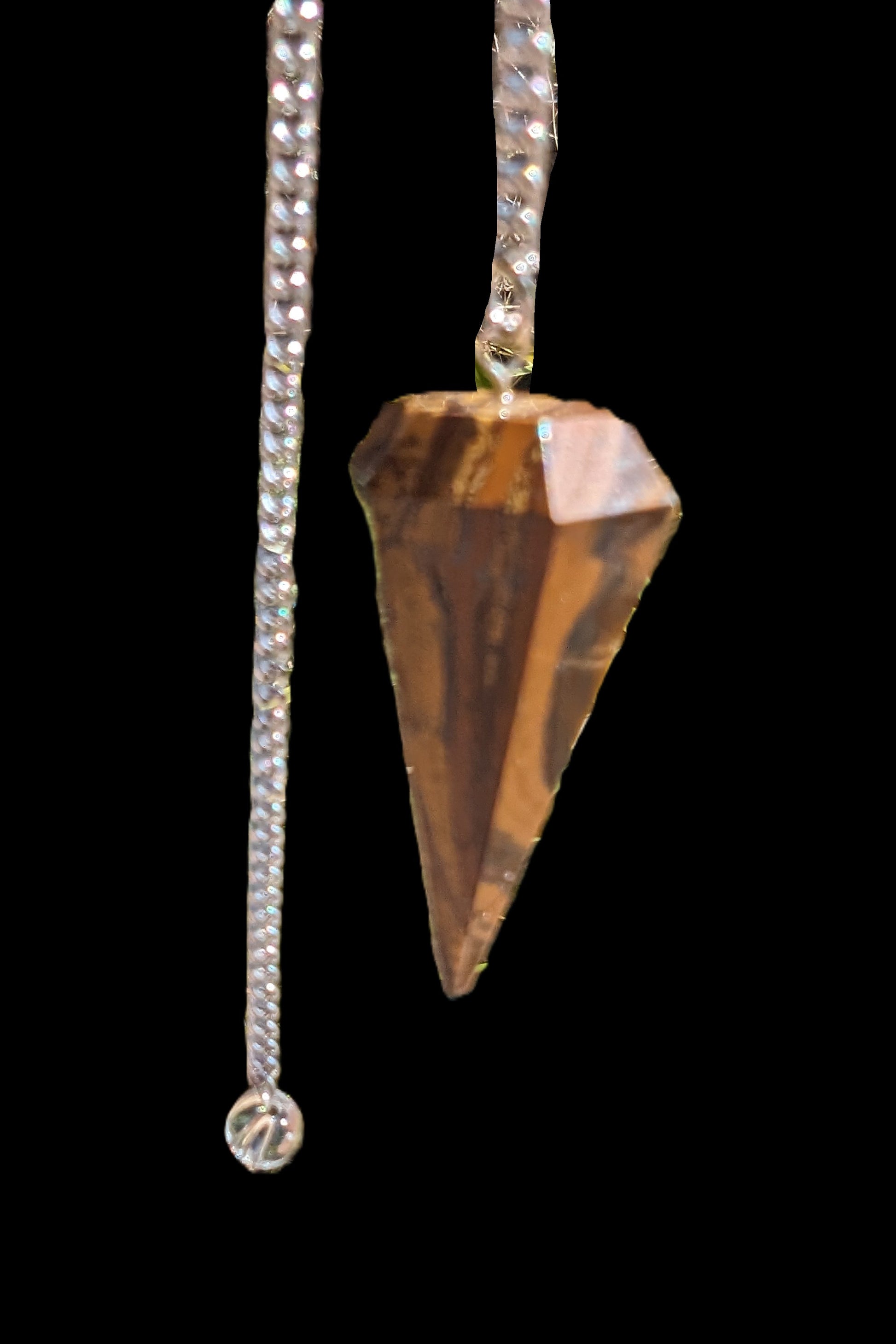 Tigers Eye faceted dowsing pendulum 14.5g Rocks and Things