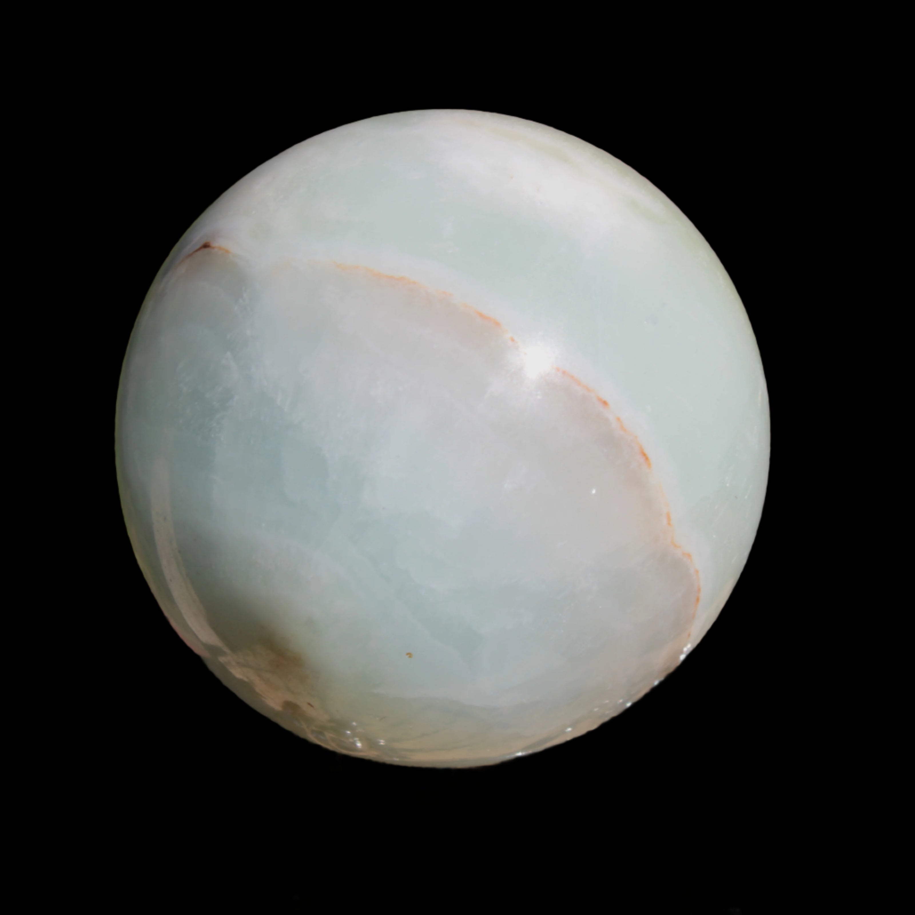 Glorious green Afghan Jade Sphere 347g in sunlight - Rocks and Things Store