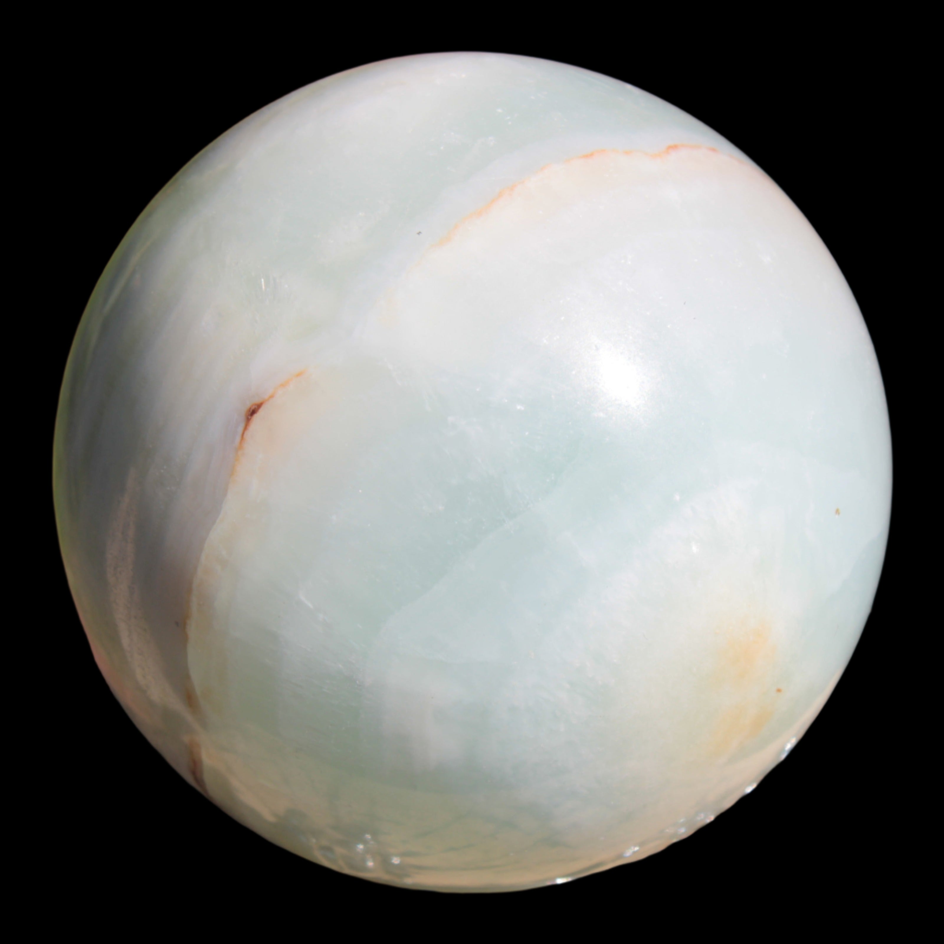 Glorious green Afghan Jade Sphere 347g in sunlight - Rocks and Things Store