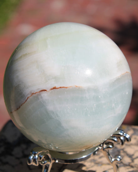 Glorious green Afghan Jade Sphere 347g Rocks and Things