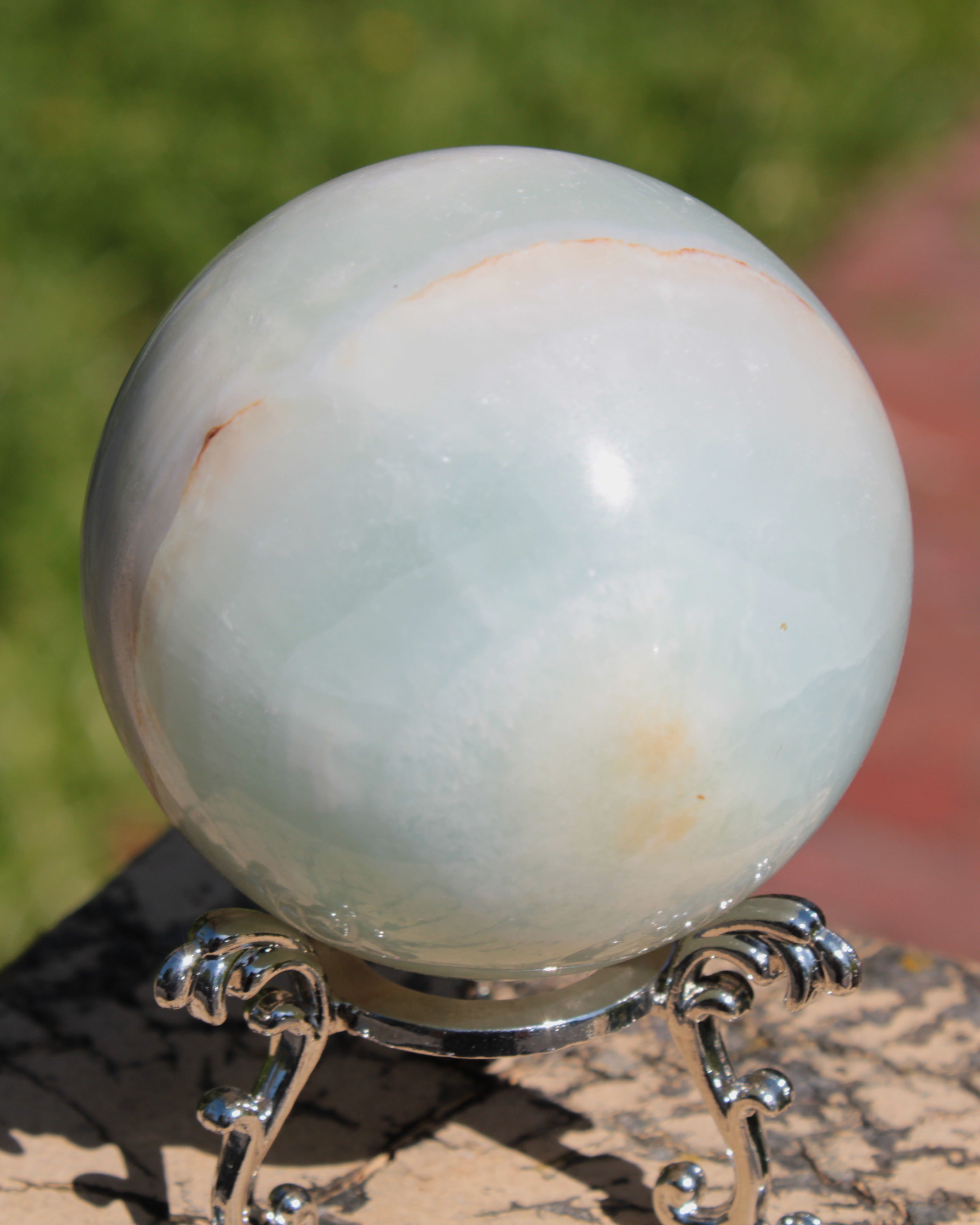 Glorious green Afghan Jade Sphere 347g Rocks and Things