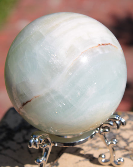 Glorious green Afghan Jade Sphere 347g Rocks and Things