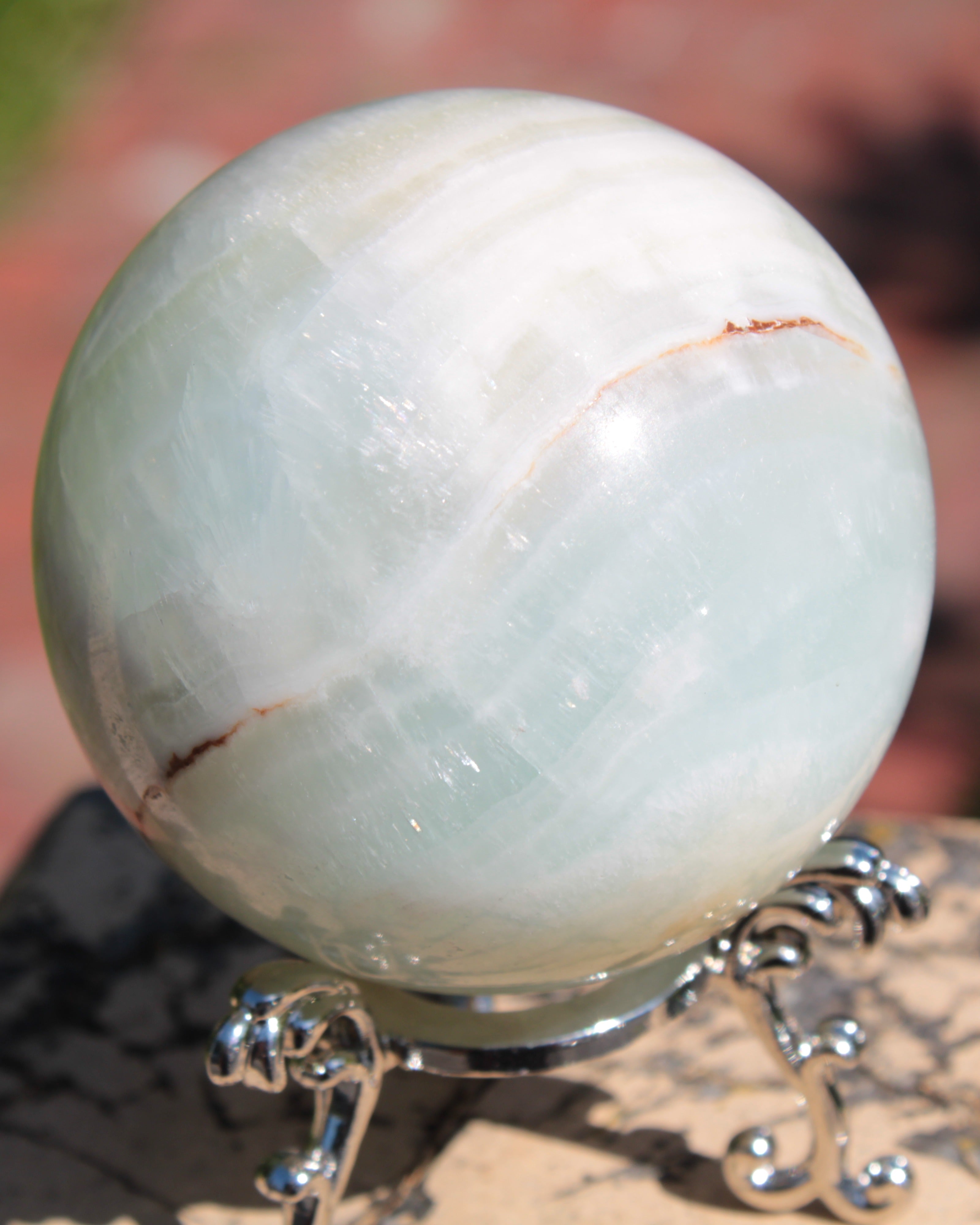 Glorious green Afghan Jade Sphere 347g Rocks and Things