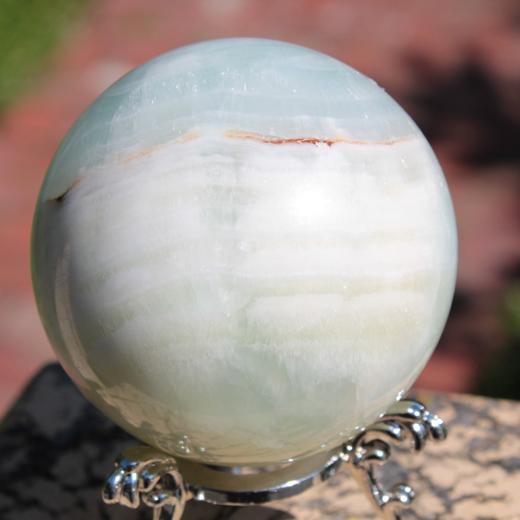 Glorious green Afghan Jade Sphere 347g Rocks and Things