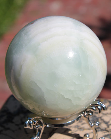 Glorious green Afghan Jade Sphere 347g Rocks and Things