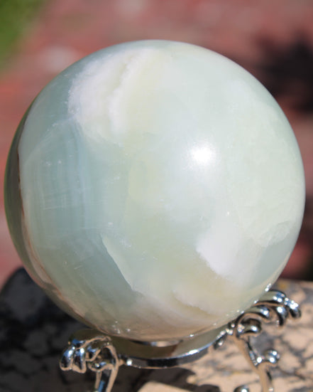 Glorious green Afghan Jade Sphere 347g Rocks and Things