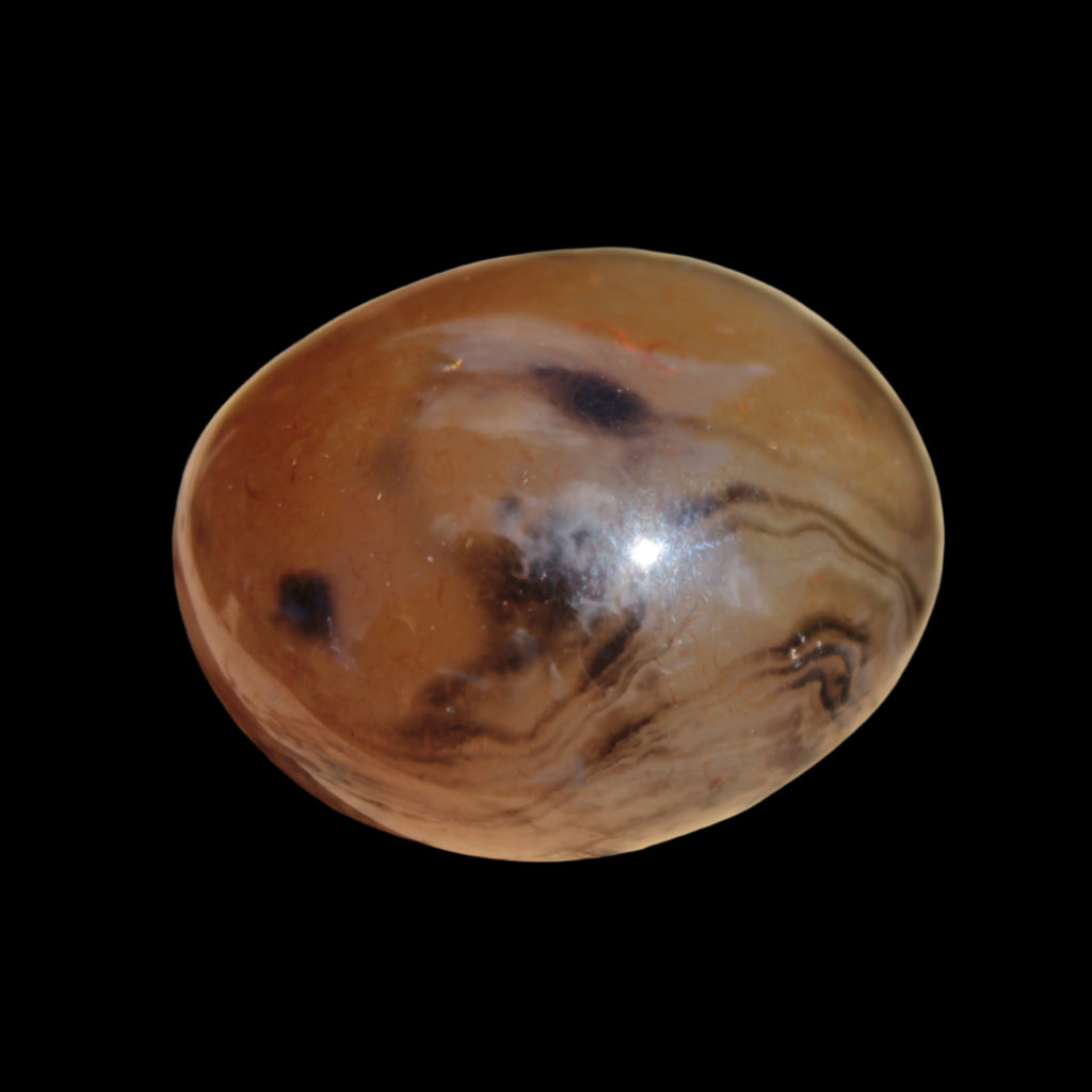 Crazy Silk Banded Agate from Madagascar 51g in sunlight - Rocks and Things Store