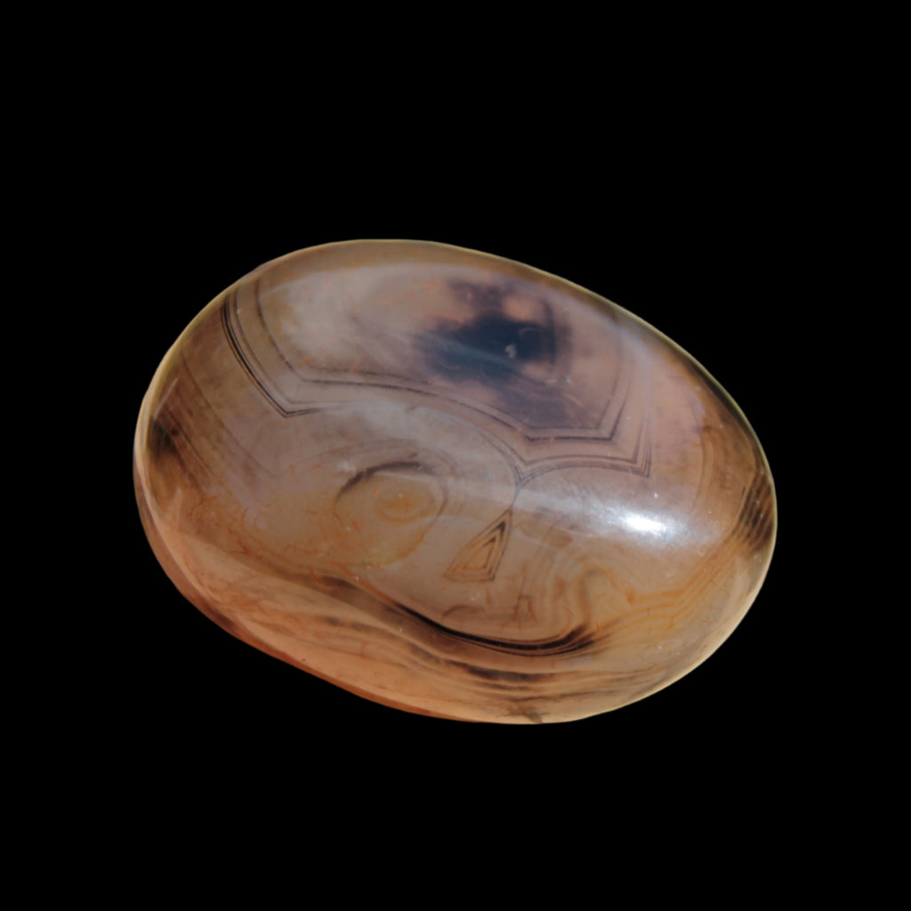 Crazy Silk Banded Agate from Madagascar 51g in sunlight - Rocks and Things Store