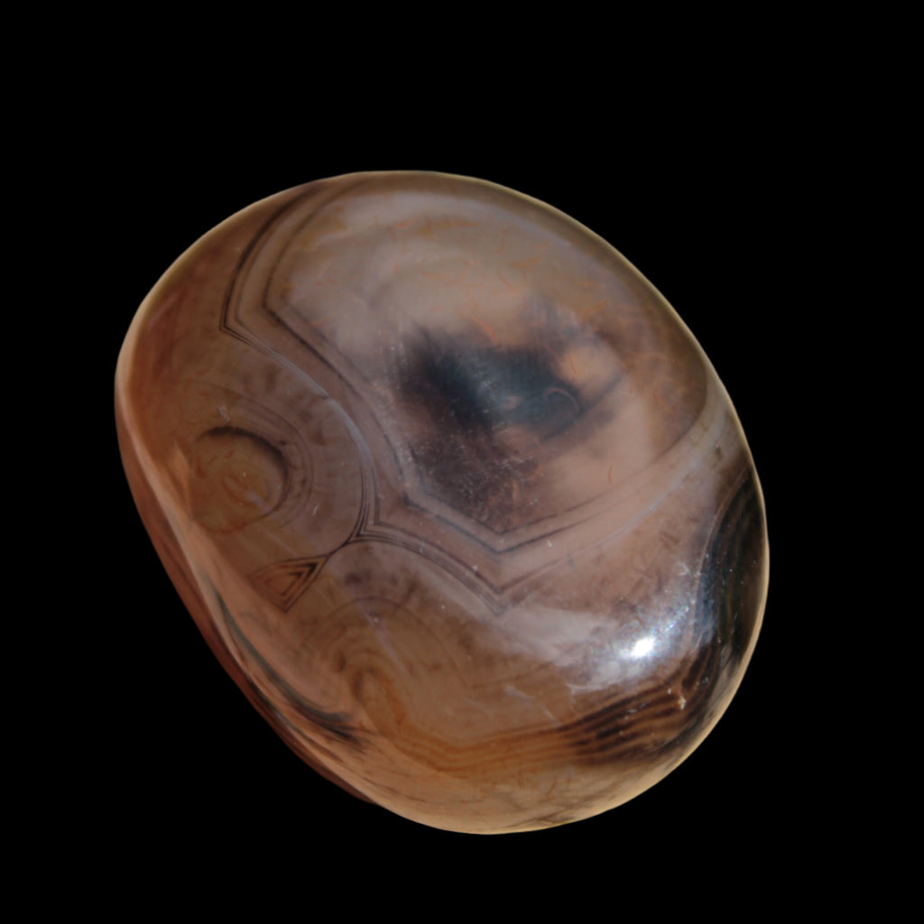 Crazy Silk Banded Agate from Madagascar 51g in sunlight - Rocks and Things Store