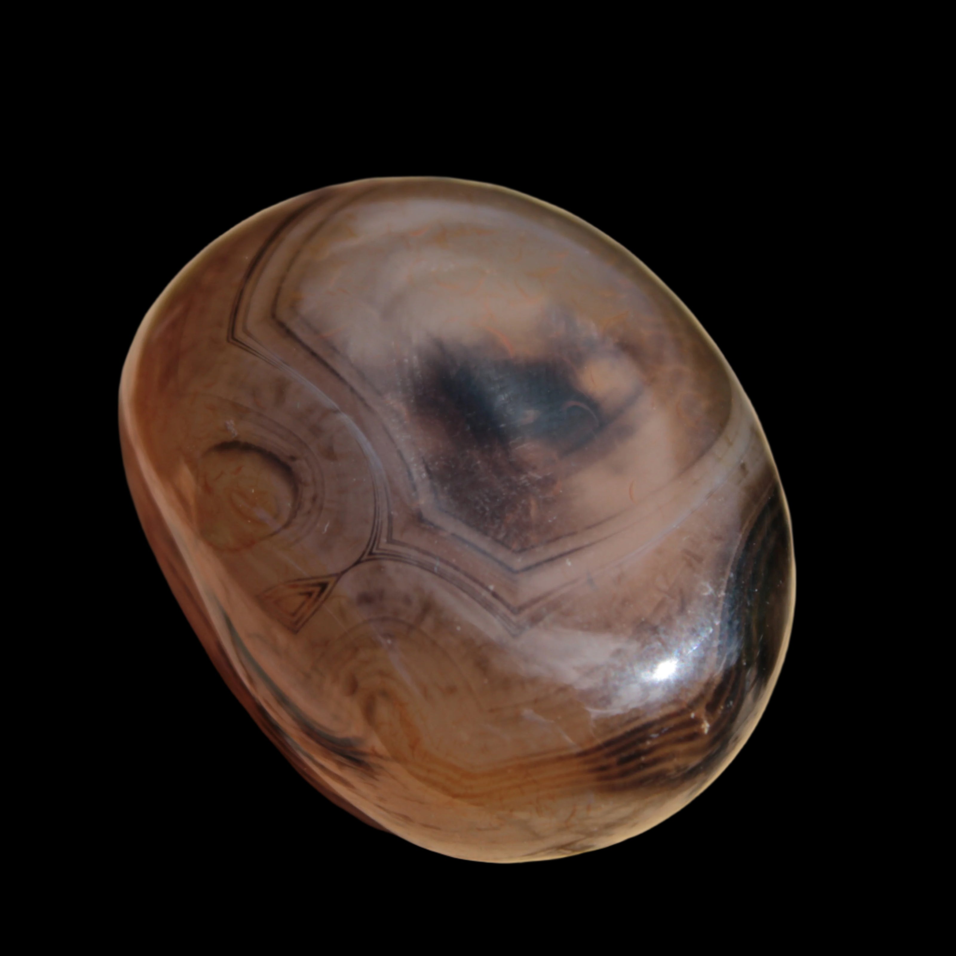 Crazy Silk Banded Agate from Madagascar 51g in sunlight - Rocks and Things Store