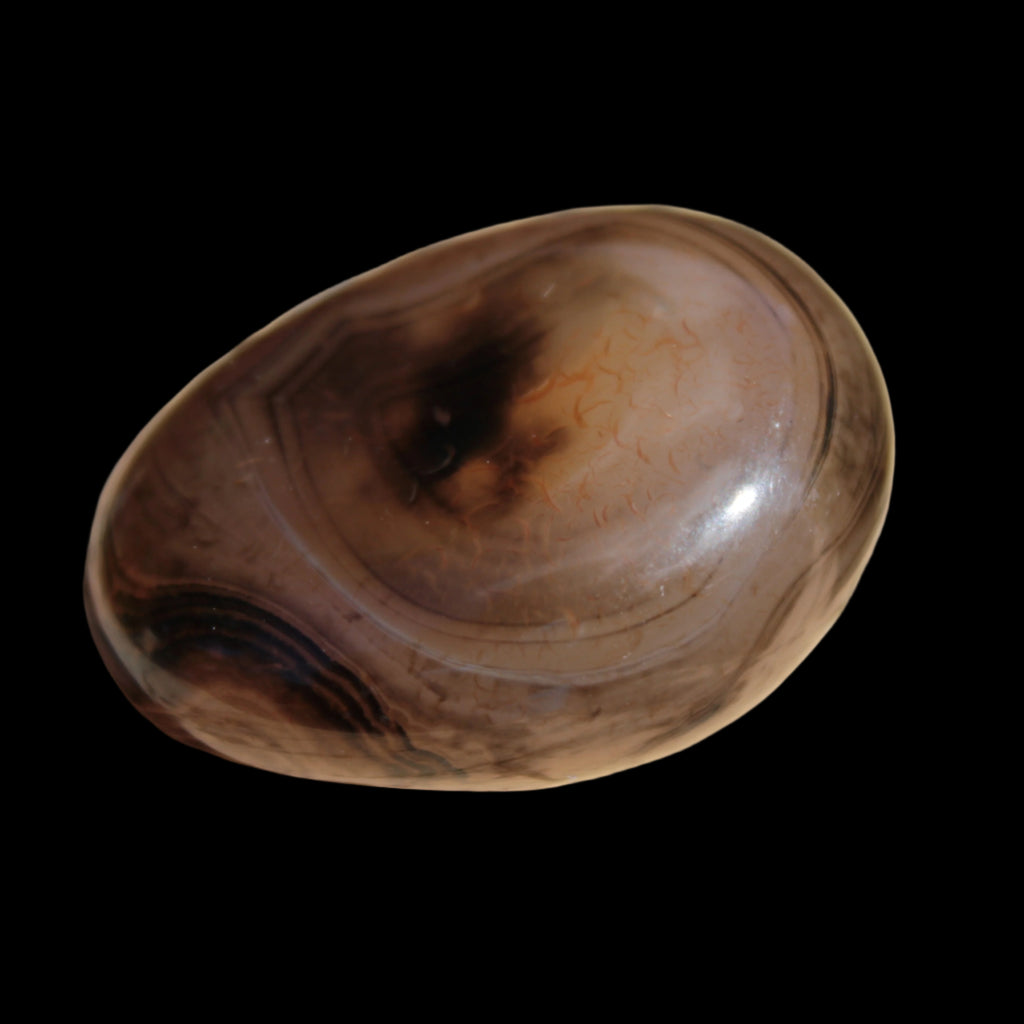 Crazy Silk Banded Agate from Madagascar 51g in sunlight - Rocks and Things Store