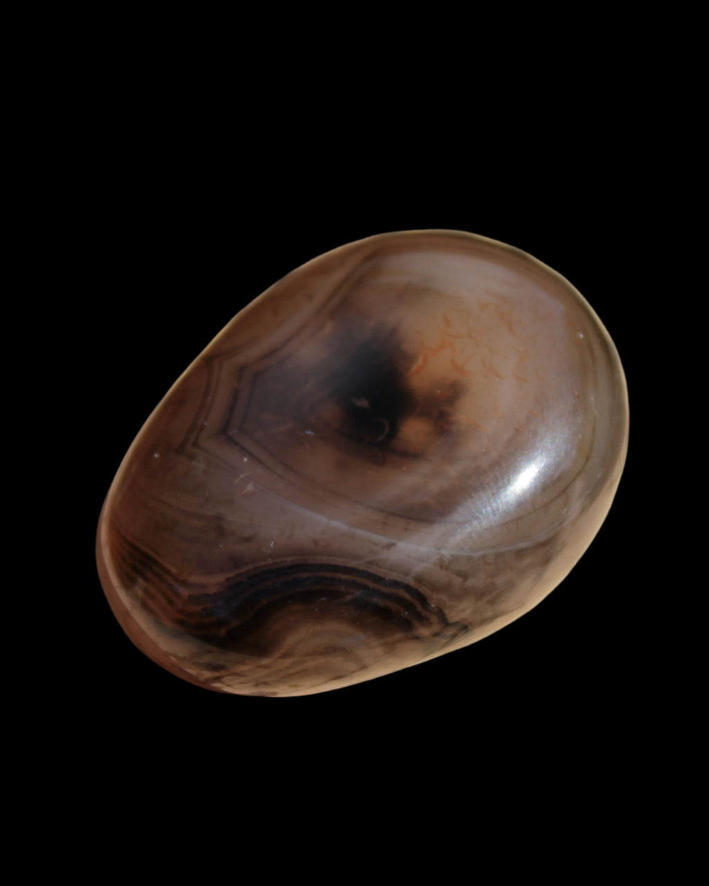 Crazy Silk Banded Agate from Madagascar 51g in sunlight - Rocks and Things Store