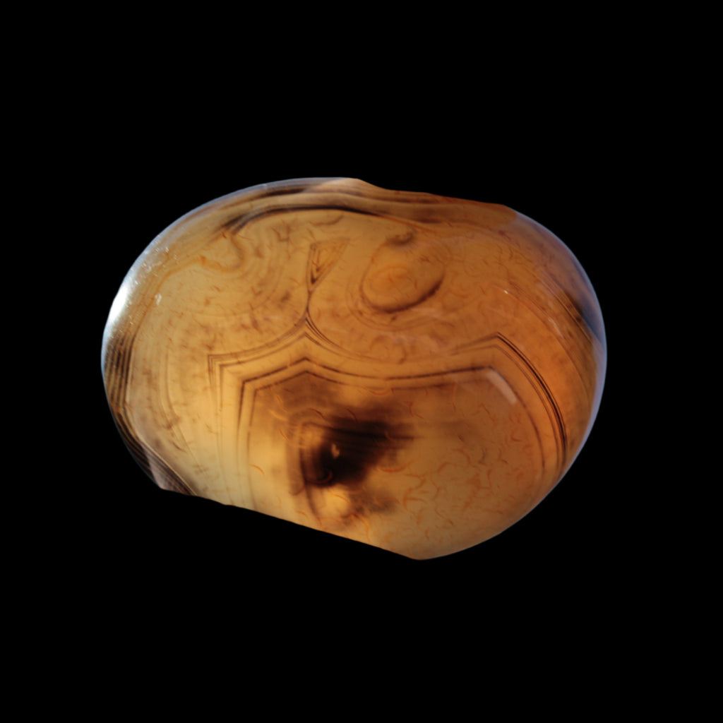Crazy Silk Banded Agate from Madagascar 51g in sunlight - Rocks and Things Store