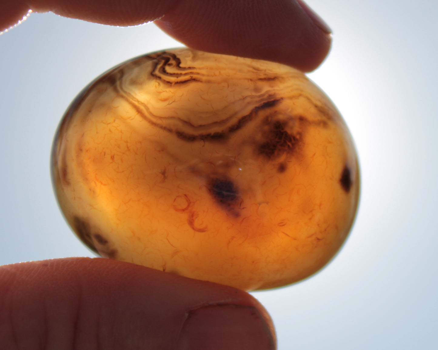 Crazy Silk Banded Agate from Madagascar 51g