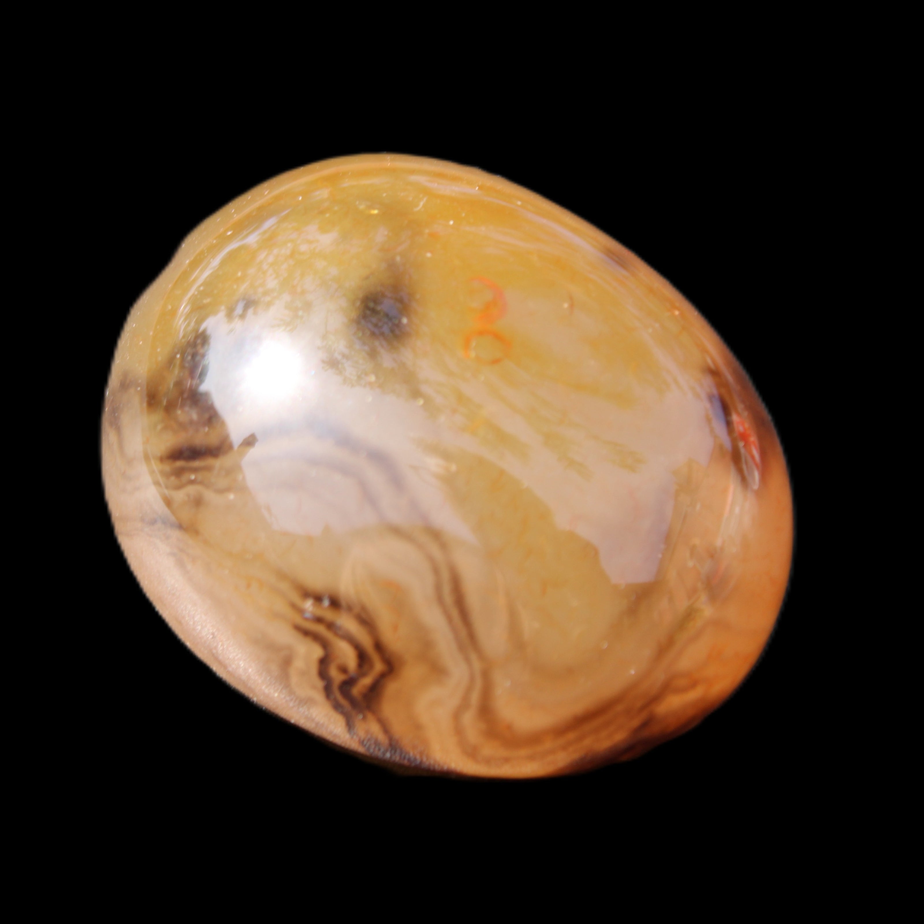 Crazy Silk Banded Agate from Madagascar 51g in sunlight - Rocks and Things Store