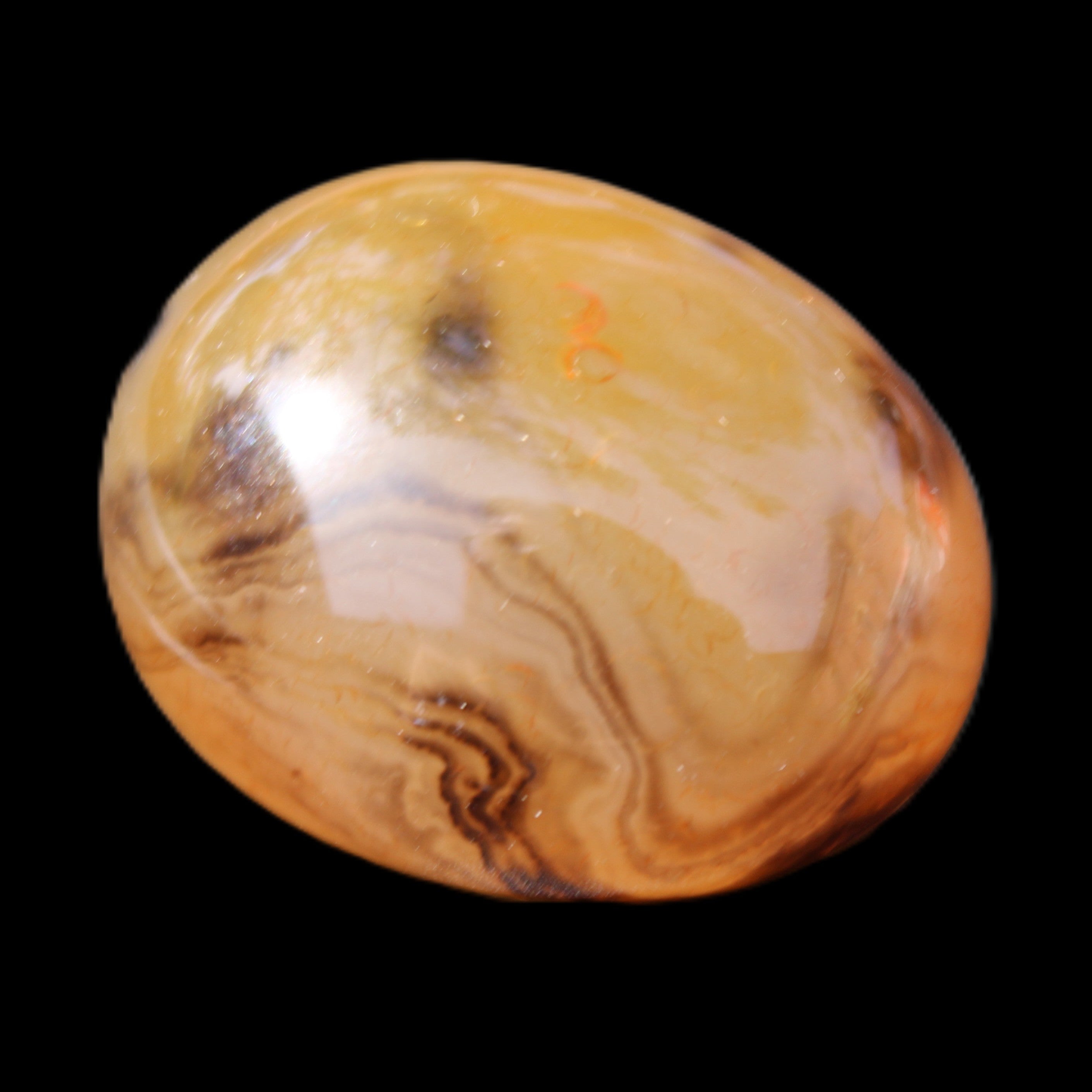 Crazy Silk Banded Agate from Madagascar 51g in sunlight - Rocks and Things Store