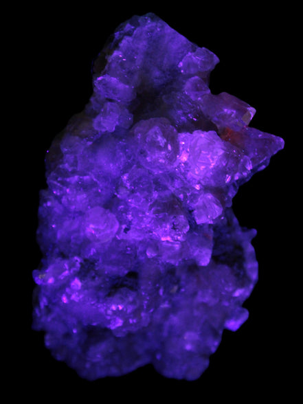 Quartz Paragenesis crystal cluster 132*75*43mm 343g in UV light - Rocks and Things Store