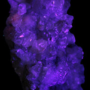 Quartz Paragenesis crystal cluster 132*75*43mm 343g in UV light - Rocks and Things Store