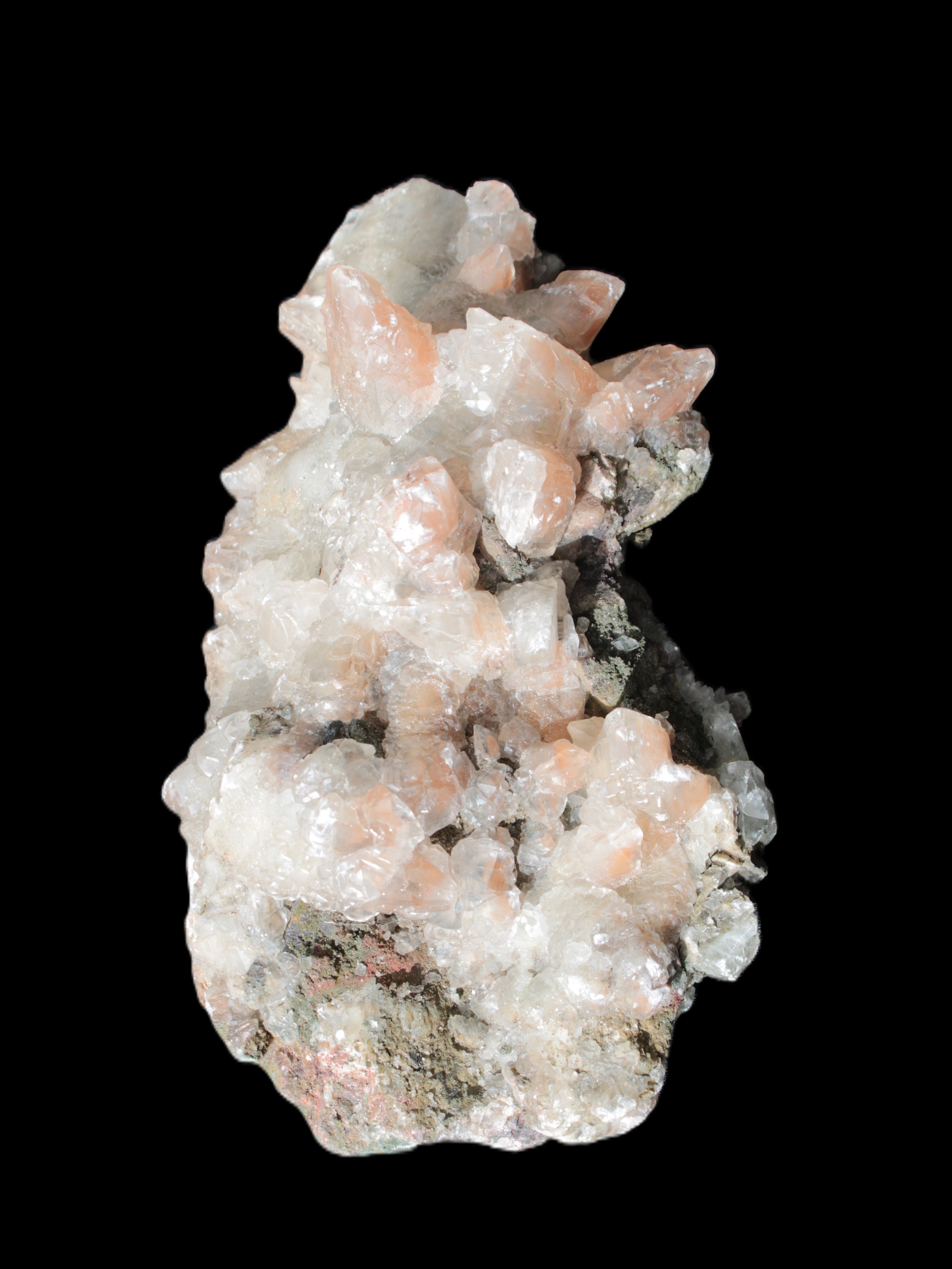 Quartz Paragenesis crystal cluster 132*75*43mm 343g in sunlight