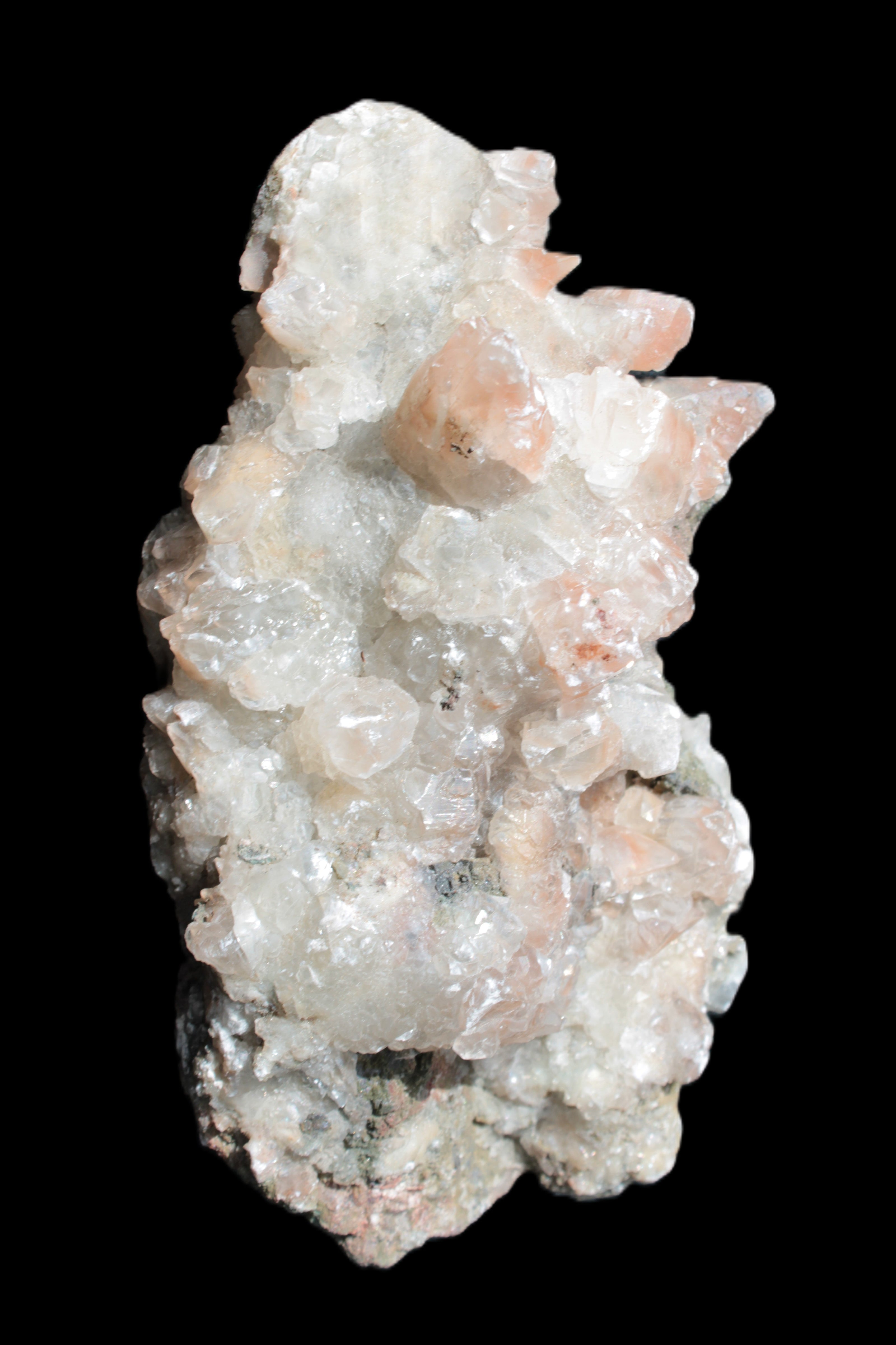 Quartz Paragenesis crystal cluster 132*75*43mm 343g in bright sunlight
