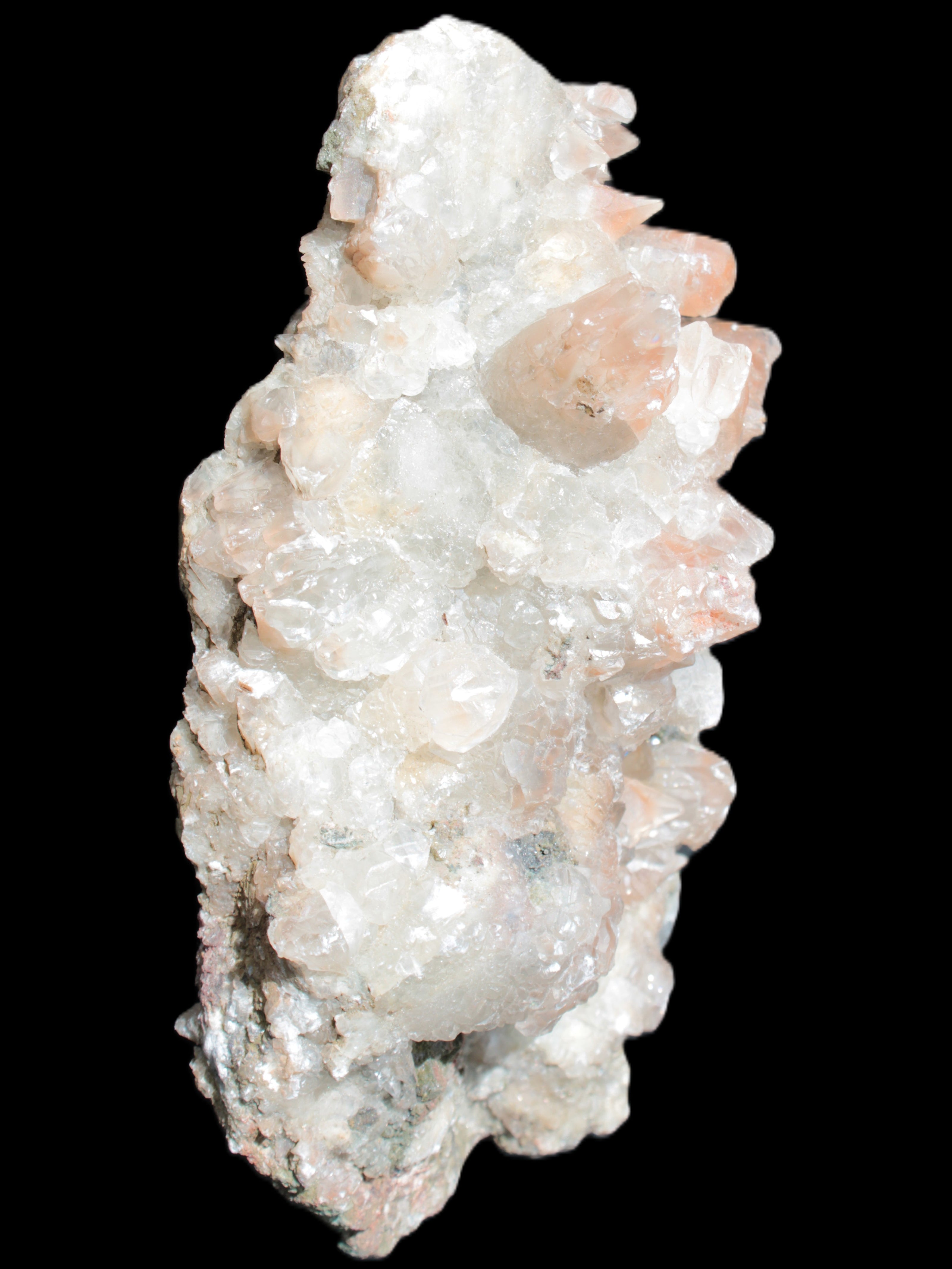 Quartz Paragenesis crystal cluster 132*75*43mm 343g in bright sunlight