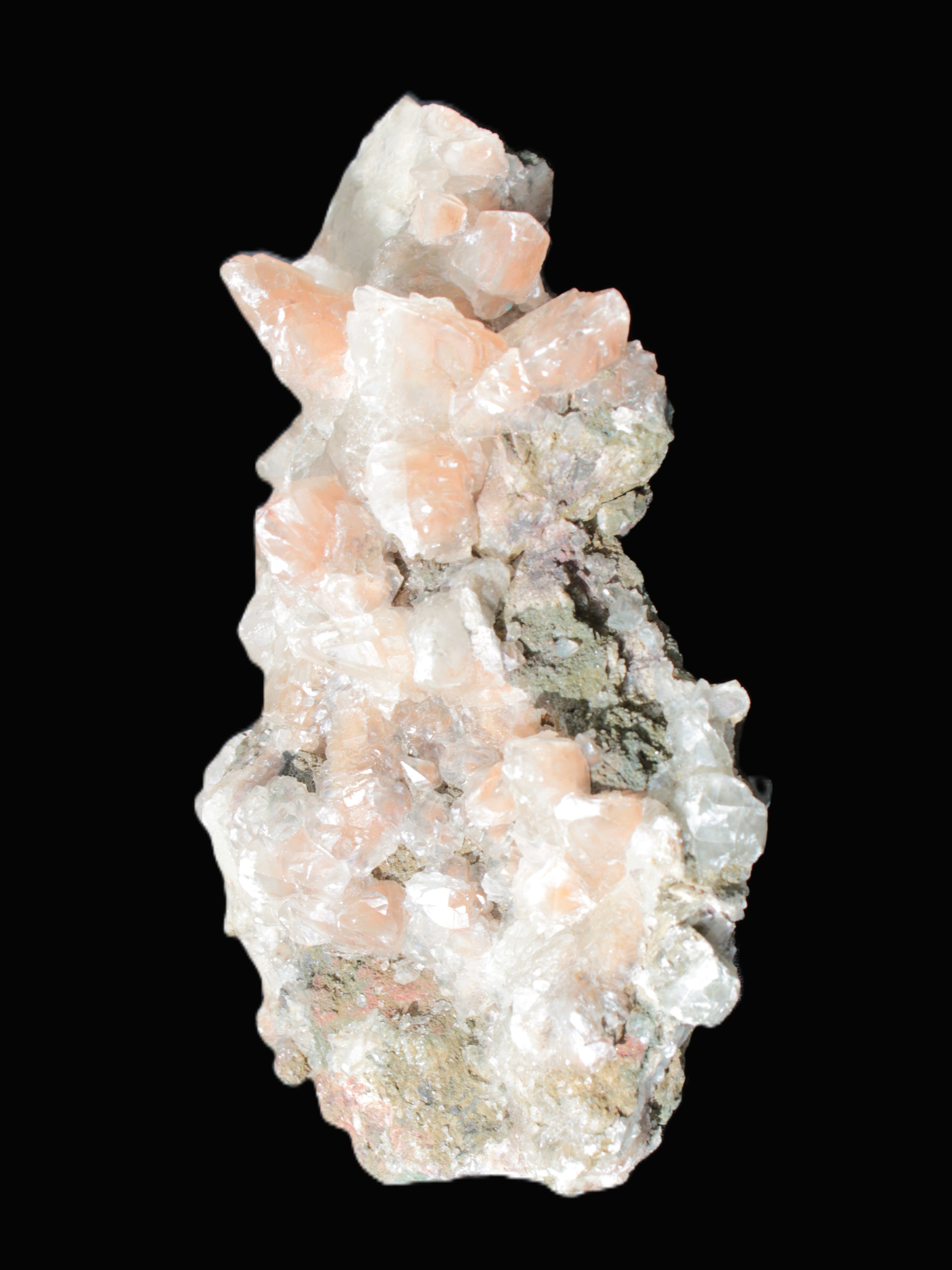 Quartz Paragenesis crystal cluster 132*75*43mm 343g in bright sunlight