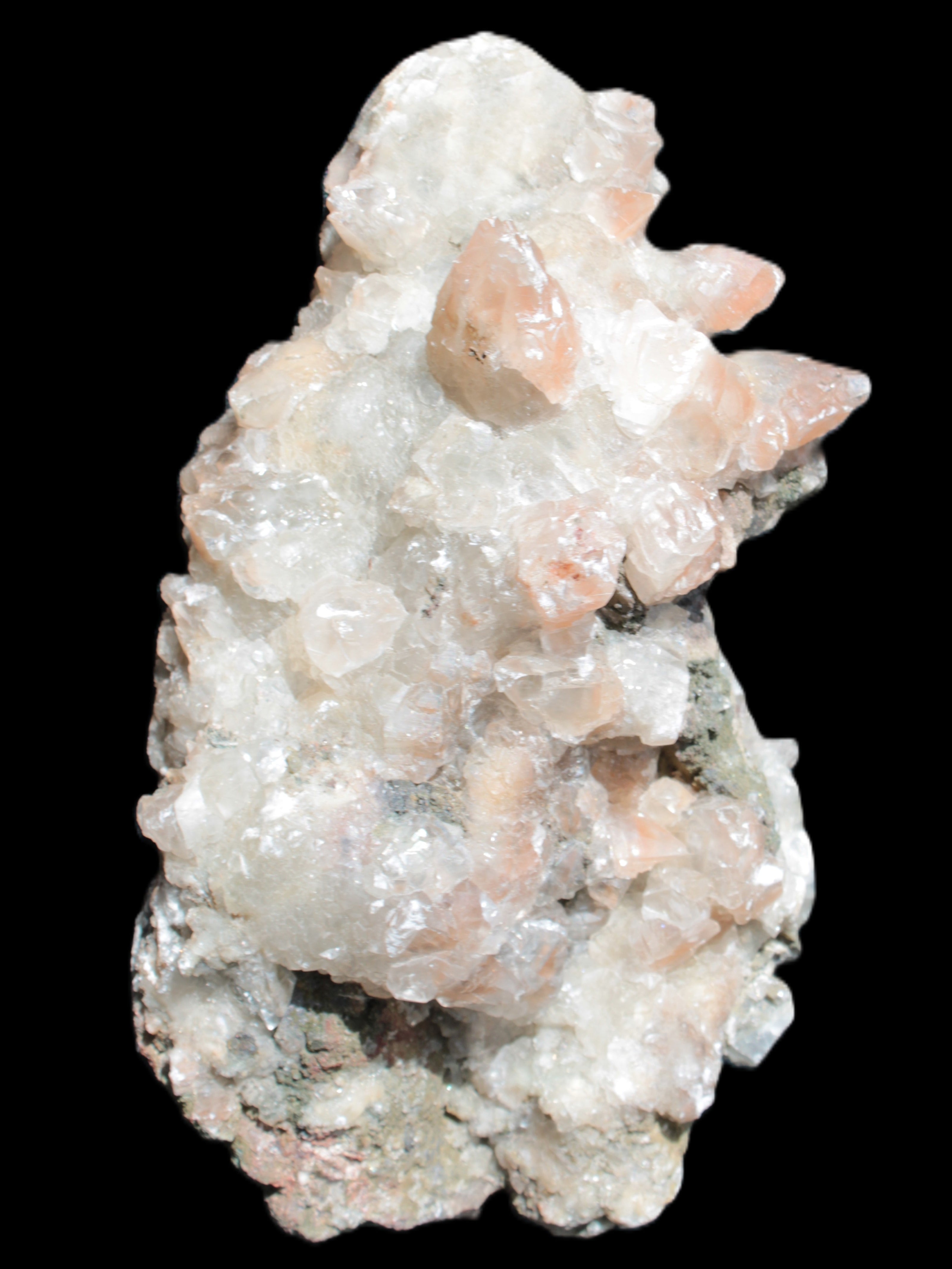 Quartz Paragenesis crystal cluster 132*75*43mm 343g in bright sunlight