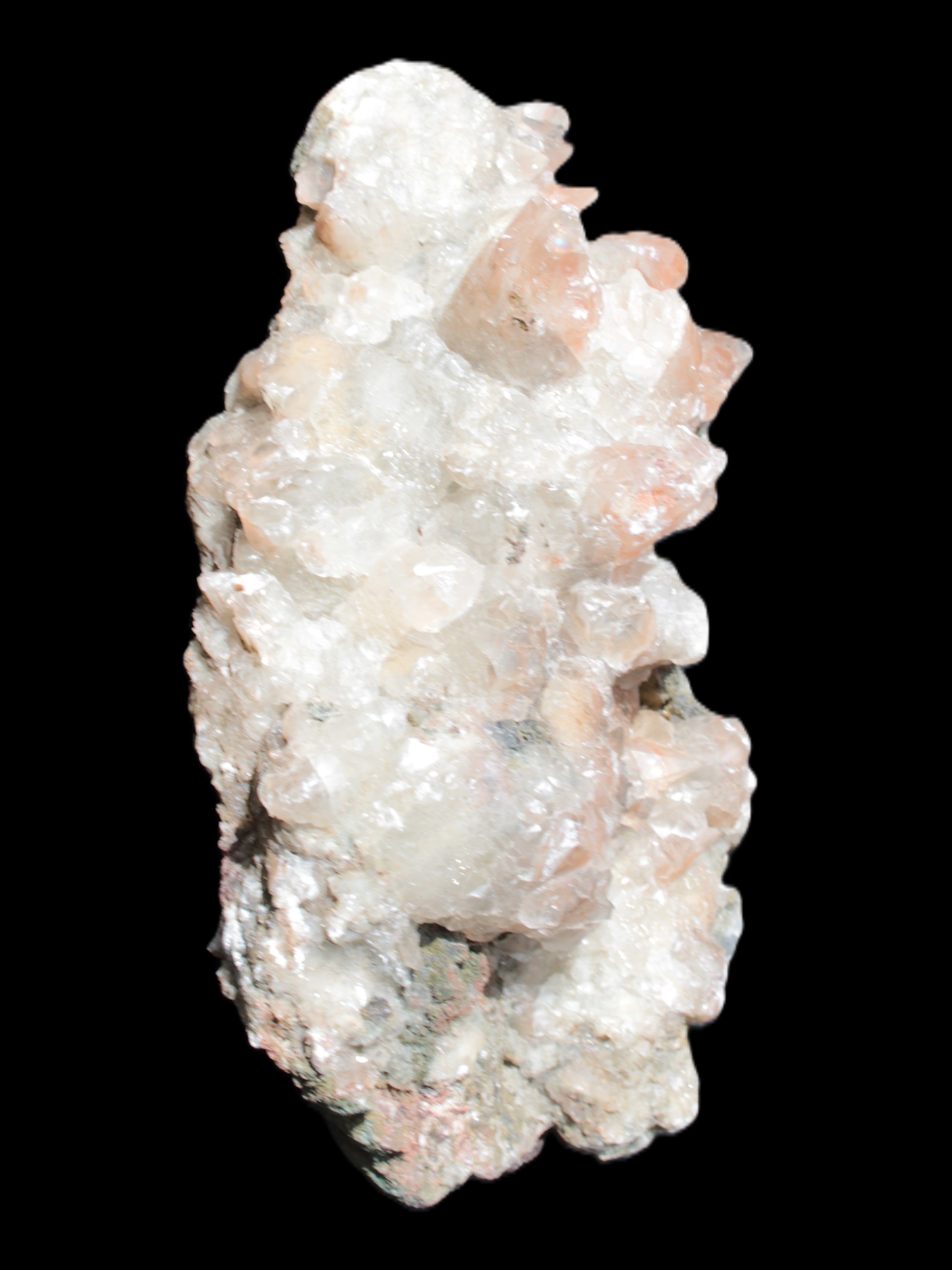 Quartz Paragenesis crystal cluster 132*75*43mm 343g in bright sunlight