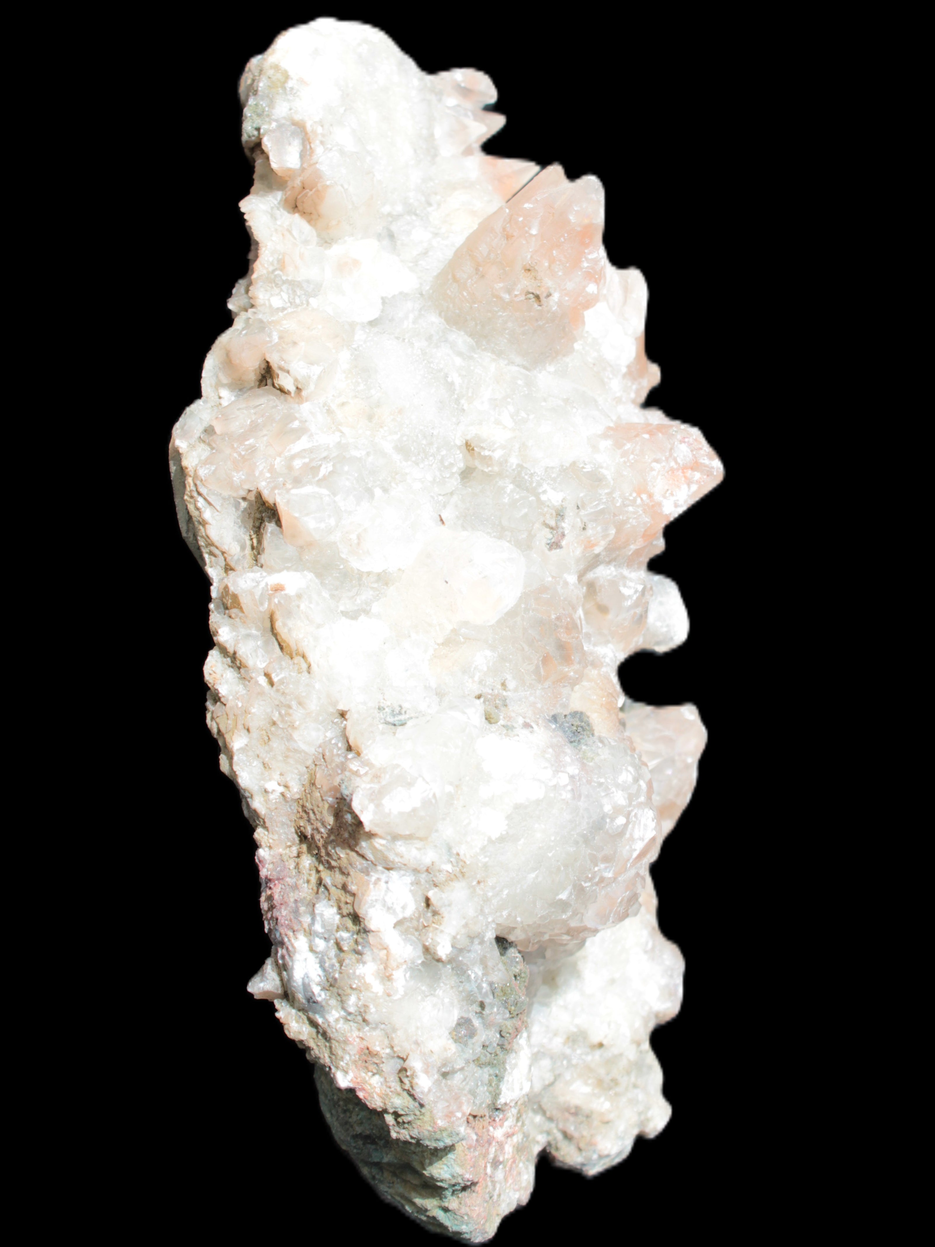 Quartz Paragenesis crystal cluster 132*75*43mm 343g in bright sunlight