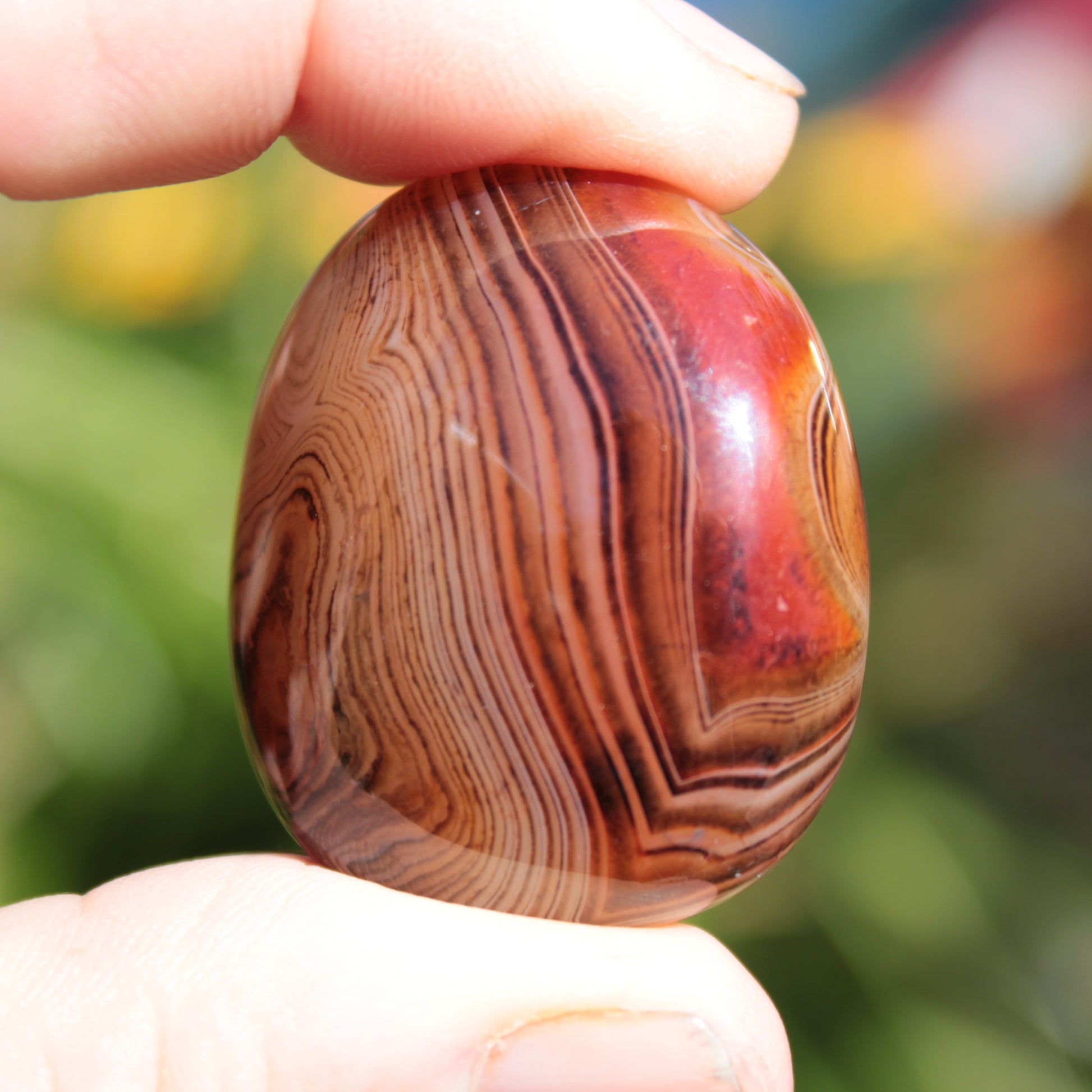 Crazy Silk Banded Agate from Madagascar 43g Rocks and Things